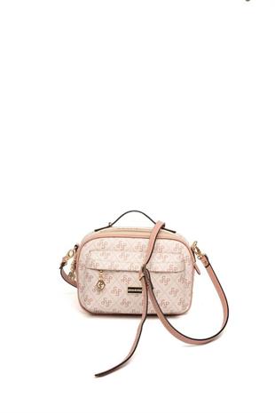 Silver & Polo SP1186 Kadın Çapraz Çanta Monogram Pembe-Somon