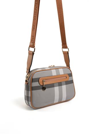 Silver & Polo Gri - A.Taba SP1094 Kadın Çapraz Çanta