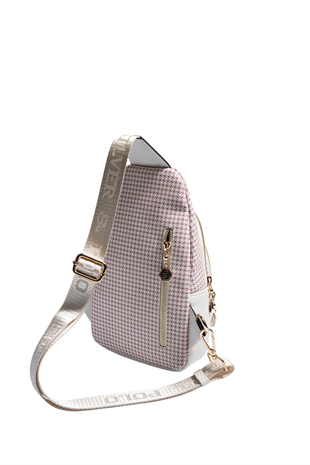 Silver & Polo SP959 Kadın Vücut Çantası King Desen Bordo-Kemik