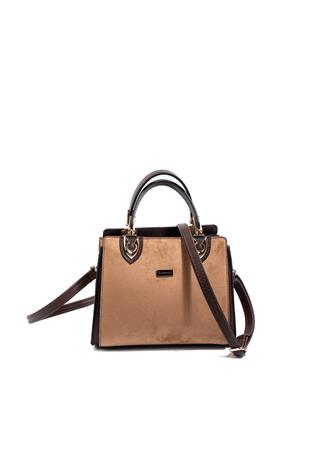 Silver & Polo SP1133 Kadın El Çantası Süet Taba-Kahve