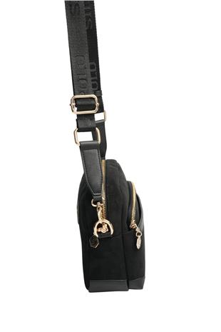 Silver & Polo SP1201 Kadın Çapraz Çanta Süet Siyah