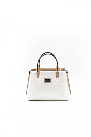 Silver & Polo SP987 Kadın El Çantası Logolu Sedef-S.Nut