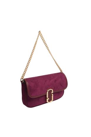 Silver & Polo SP1171 Kadın Omuz Çantası Süet Bordo-Bordo