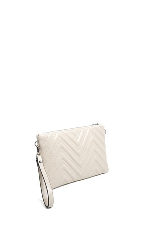 Silver & Polo SP1250 Kadın Portföy & Clutch Crash Bej-Bej