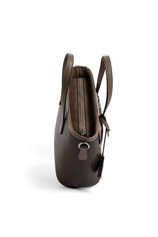 Silver & Polo Kahve - Vizon SP1185 Kadın El Çantası