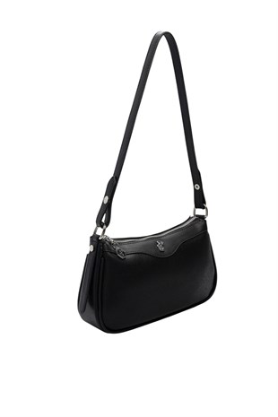 Silver & Polo SP1274 Kadın Çapraz Çanta Düz Siyah-Siyah