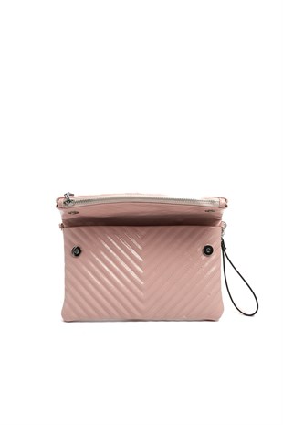 Silver & Polo SP1134 Kadın Portföy & Clutch Crash Pudra-Pudra