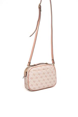 Silver & Polo SP1186 Kadın Çapraz Çanta Monogram Pembe-Somon