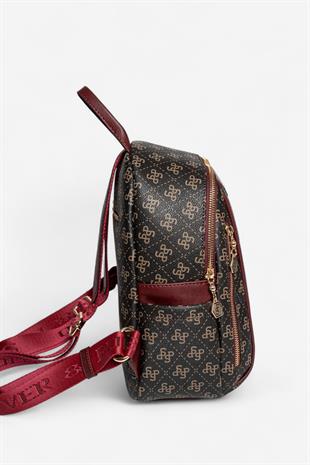 Silver & Polo Kahve Sarı - Bordo SP906 Sırt Çantası