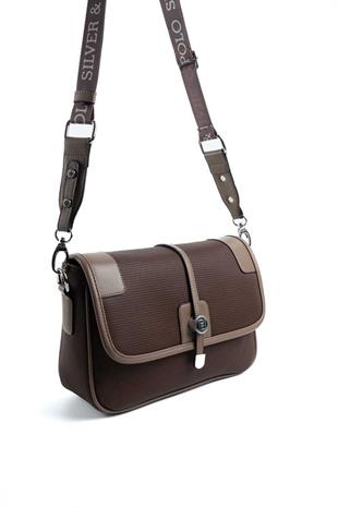 Silver & Polo SP1182 Kadın Çapraz Çanta Petek Kahve-Vizon