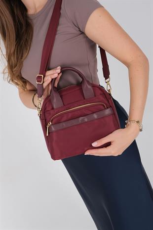 Silver & Polo SP1216 Kadın El Çantası Saten Bordo-Bordo