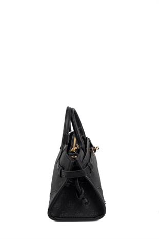 Silver & Polo SP1260 Kadın El Çantası Monogram Siyah-Siyah