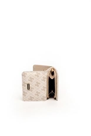 Silver & Polo SP1172 Kadın Cüzdan & Kartlık Monogram Bej-Kum