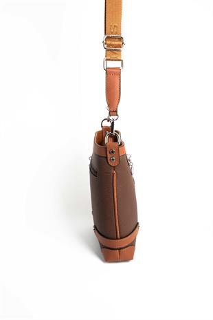 Silver & Polo SP1120 Kadın Çapraz Çanta Petek Kahve-Taba