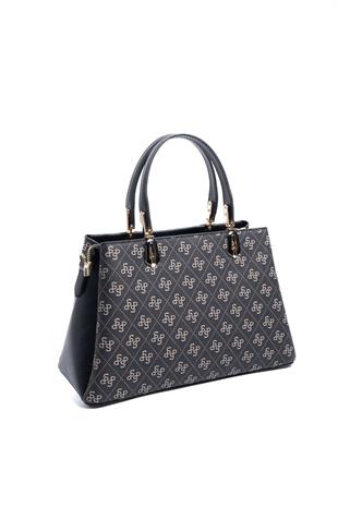 Silver & Polo SP1253 Kadın El Çantası Monogram Füme-Siyah