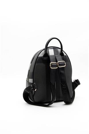 Silver & Polo SP945 Kadın Sırt Çantası Ekose Siyah