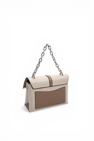 Silver & Polo SP1148 Kadın Çapraz Çanta Düz Bej-Latte