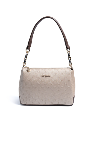 Silver & Polo SP910 Kadın Çapraz Çanta Logolu Nut-Kahve