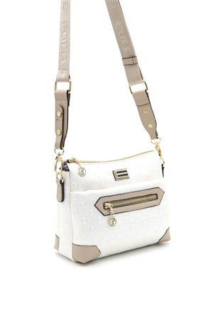 Silver & Polo SP1110 Kadın Çapraz Çanta Logolu Sedef-S.Nut