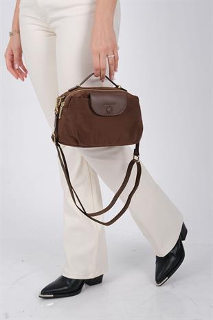 Silver & Polo SP1223 Kadın Çapraz Çanta Saten Kahve-Kahve