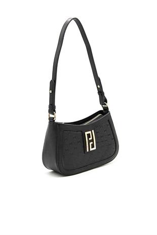 Silver & Polo SP1132 Kadın Çapraz Çanta Logolu Siyah-Siyah