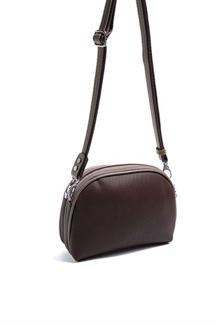 Silver & Polo SP765 Kadın Çapraz Çanta Petek Kahve-Vizon