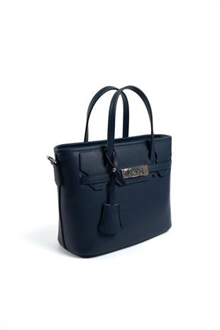 Silver & Polo SP1185 Kadın El Çantası Düz Lacivert-Lacivert