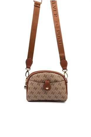 Silver & Polo Koyu Bej  - Taba SP1144 Kadın Çapraz Çanta