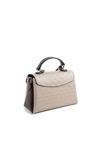 Silver & Polo SP1159 Kadın El Çantası Logolu Nut-Kahve