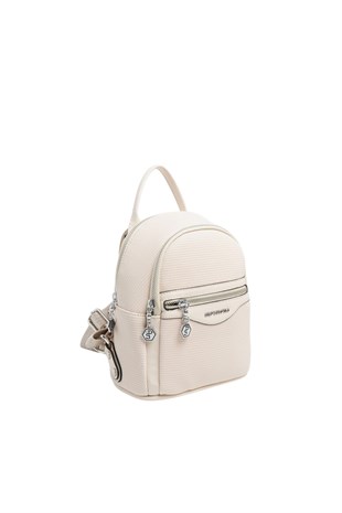 Silver & Polo SP983 Kadın Sırt Çantası Petek Bej-Bej