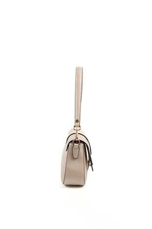 Silver Polo SP1177 Kadın Omuz Çantası Logolu Bej-S.Bej