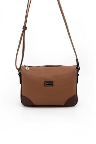 Silver & Polo SP784 Kadın Çapraz Çanta Petek Karamel-Kahve