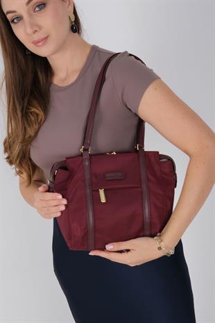 1215 Kadın Omuz Çantası  Bordo