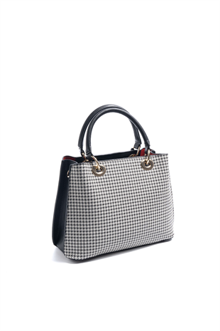 Silver & Polo SP1272 Kadın El Çantası King Desen Siyah