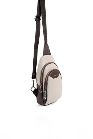 Silver & Polo Bej - Kahve SP959 Kadın Çanta Modelleri>Vücut Çantası