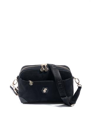 Silver & Polo SP1094 Kadın Çapraz Çanta Süet Siyah