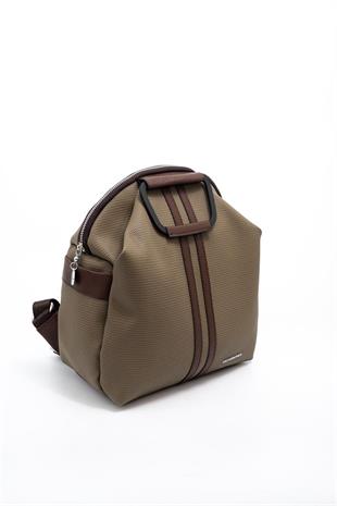 Silver & Polo SP771 Kadın Sırt Çantası Petek L.Haki-Kahve