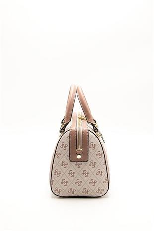 Silver & Polo SP1091 Kadın El Çantası Monogram Pembe-Somon