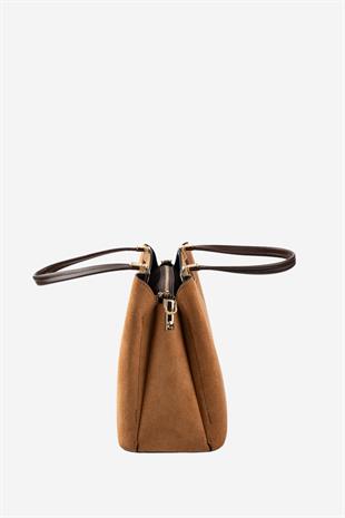 Silver & Polo SP1205 Kadın El Çantası Süet Taba-Kahve