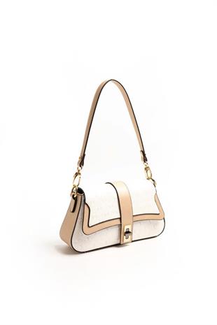 Silver & Polo SP1177 Kadın Omuz Çantası Logolu Sedef-S.Nut