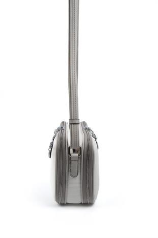 Silver & Polo SP899 Kadın Çapraz Çanta Petek Beyaz-A.Gri