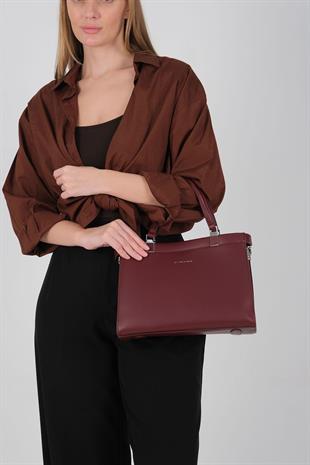 Silver & Polo SP1237 Kadın El Çantası  Bordo