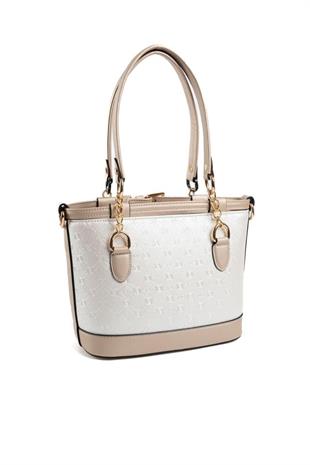 Silver & Polo SP1155 Kadın El Çantası Logolu Sedef-S.Nut