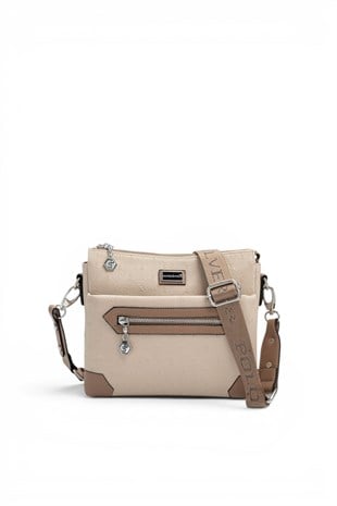 Silver Polo Bej - Latte Fashion Kadın Çapraz Çanta SP1110