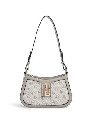 Silver Polo A.Gri - Gri Monogram Kadın Çapraz Çanta SP1132