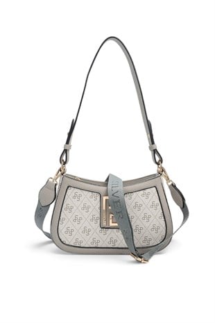 Silver Polo A.Gri - Gri Monogram Kadın Çapraz Çanta SP1132