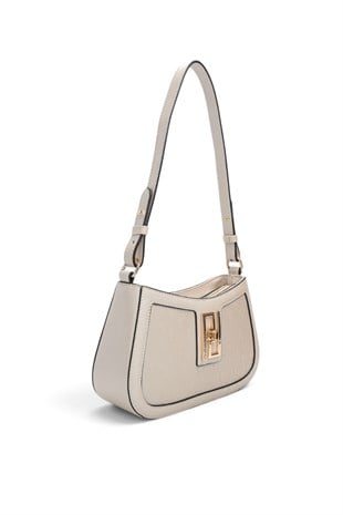 Silver Polo Bej - Bej Logolu Kadın Çapraz Çanta SP1132