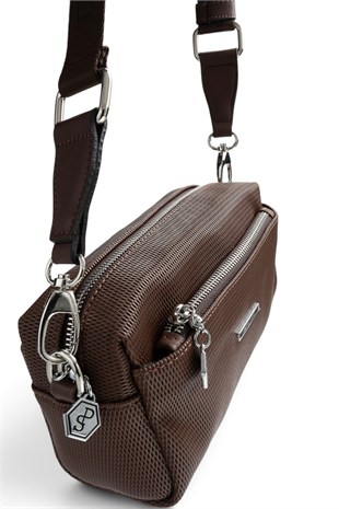 Silver Polo Kahve - Kahve Petek Kadın Çapraz Çanta SP1142