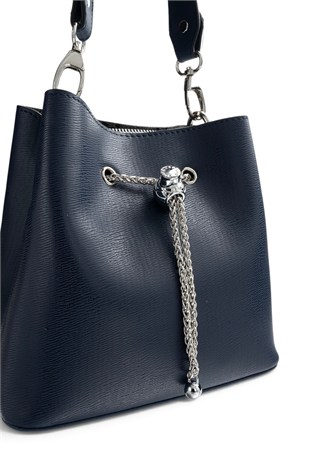 Silver Polo Lacivert - Lacivert Düz Kadın Çapraz Çanta SP1266
