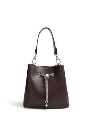 Silver Polo Kahve - Kahve Düz Kadın Çapraz Çanta SP1266